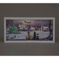 LED Wall Art: Dogs Watching Santa - 40x20cm