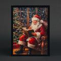 Santa LED Wall Art - 30x40cm - Festive Home Decor
