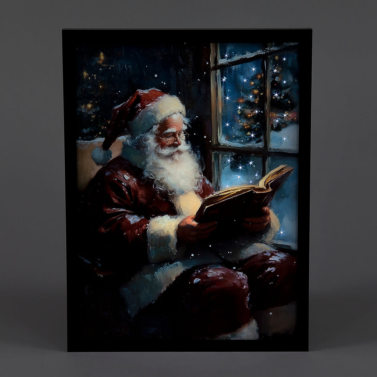 Santa LED Wall Art - 30x40cm - Holiday Cheer