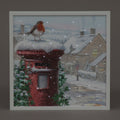 LED Wall Art - 40x40cm Robin Postbox Design