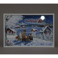 Dogs Watching Santa Wall Art - 40x60cm LED Decor