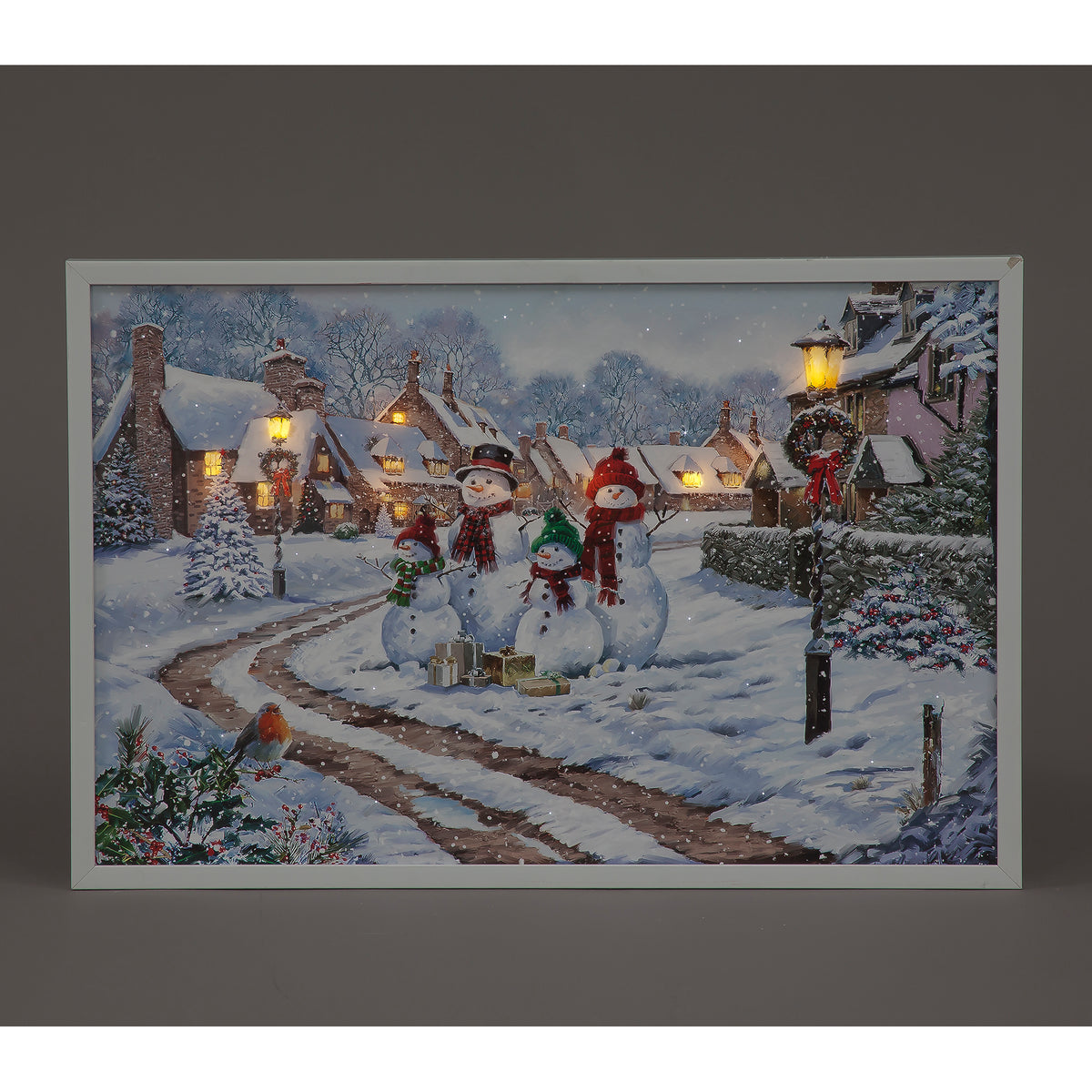 LED Wall Art: Snow Family Design - 40x60cm