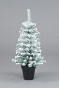 90cm Flocked Christmas Tree in Decorative Pot