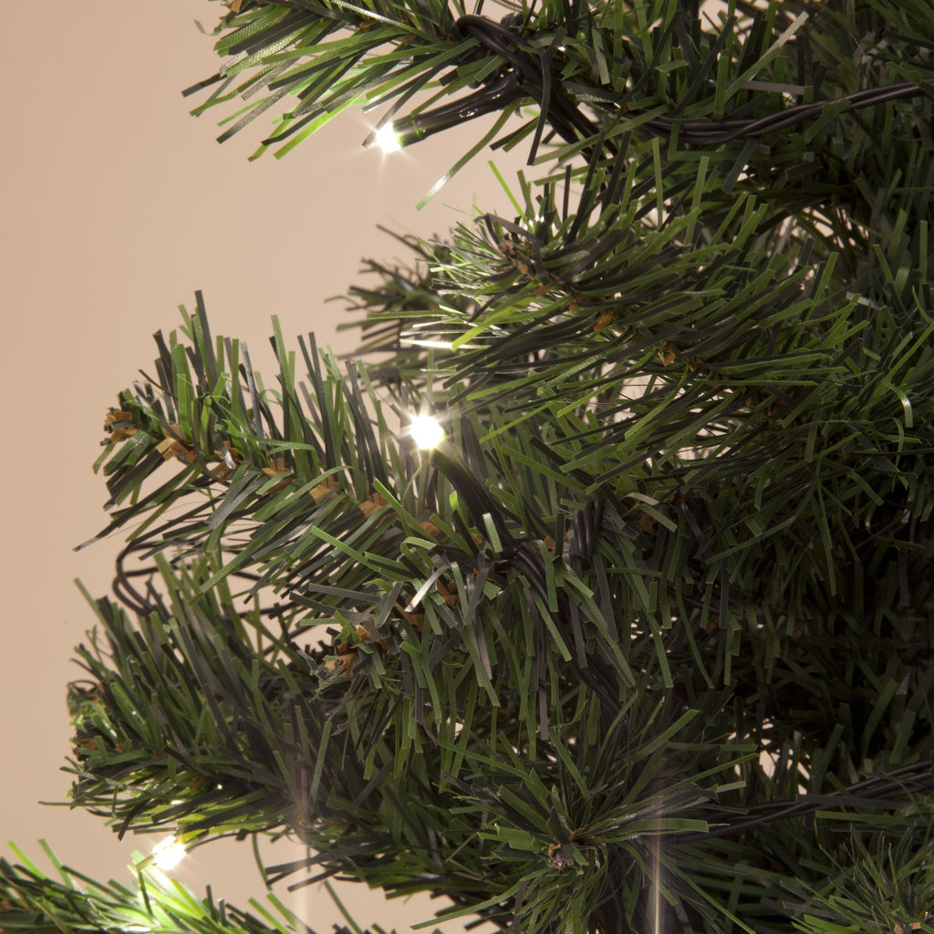 Pre-Lit Deluxe Green Christmas Tree With Warm White LEDs