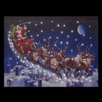 Fibre Optic Santa's Sleigh Canvas by Richard Macneil 40cm x 30cm