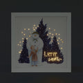 Fiber Optic 'Let It Snow' The Snowman Canvas 30x30cm