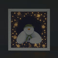 Fibre Optic The Snowman Canvas 30x30cm