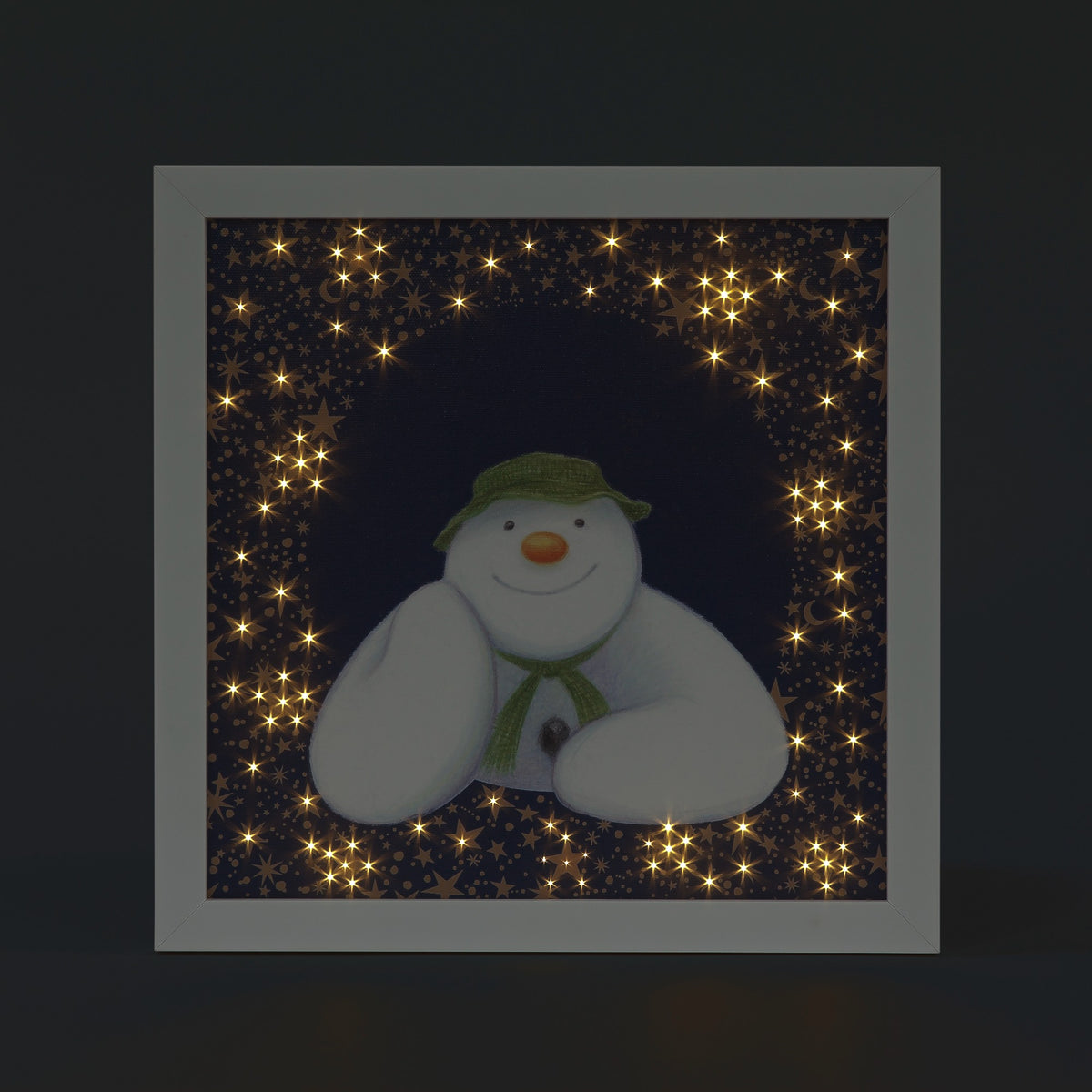 Fibre Optic The Snowman Canvas 30x30cm