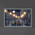 Battery Operated Fibre Optic Watching Santa's Sleigh Christmas Canvas (60x40cm)
