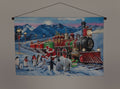 Battery Operated Fibre Optic 60x40cm Santa Express North Pole Hanging Canvas /Remote Christmas Decoration