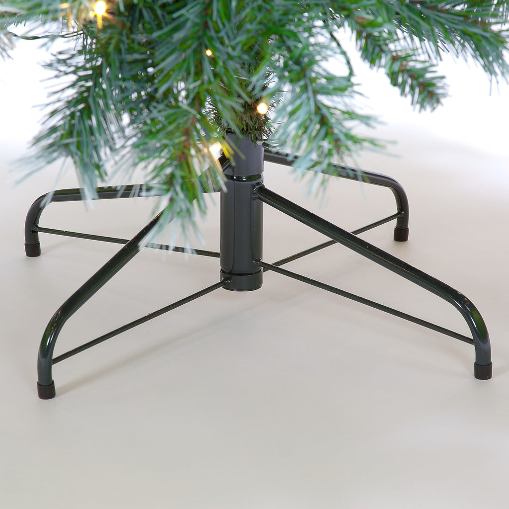 Frosted Emerald Pre-Lit Fir Hinged Christmas Tree