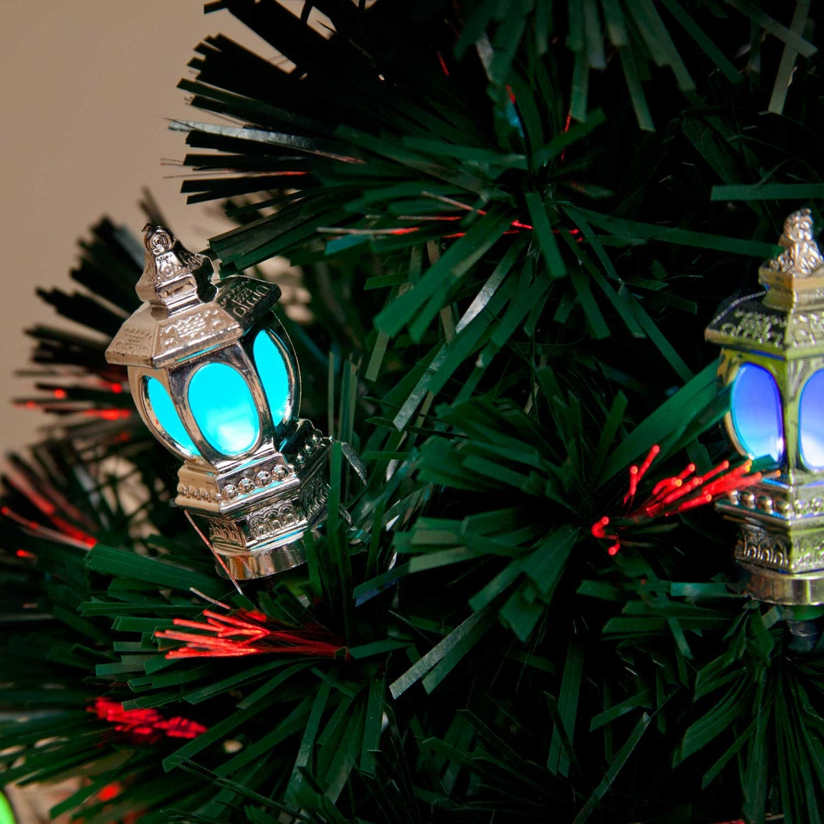 Victoriana Colour Changing Lantern Fibre Optic Christmas Tree