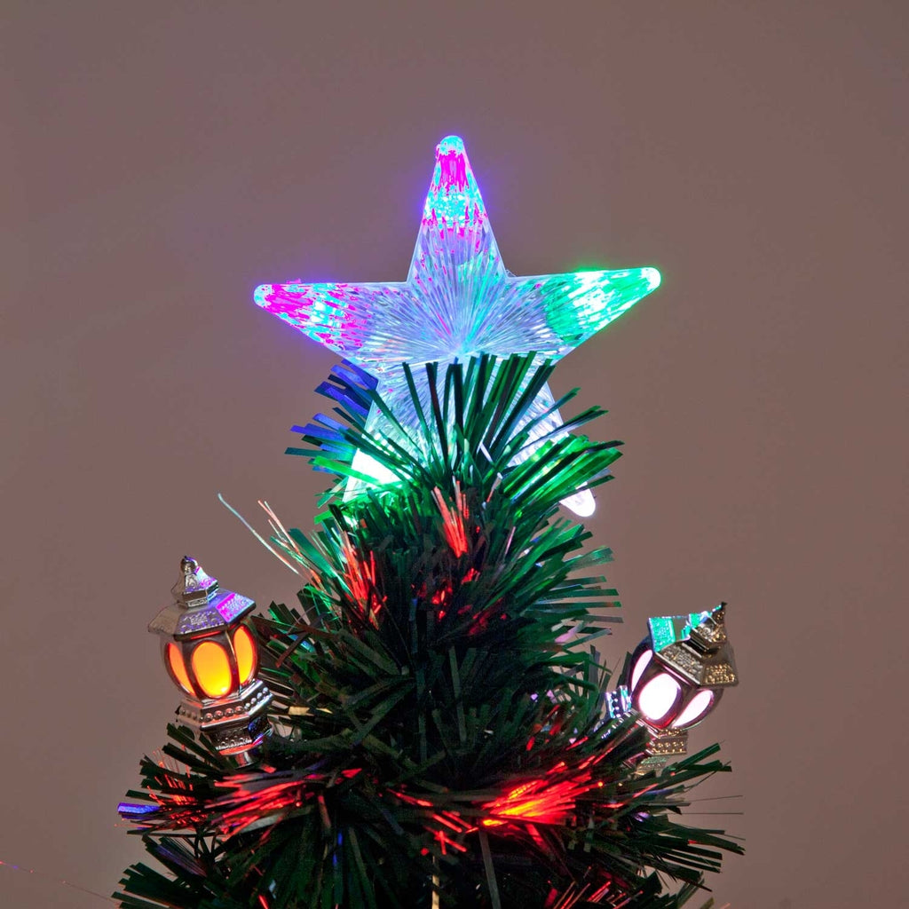 Victoriana Colour Changing Lantern Fibre Optic Christmas Tree