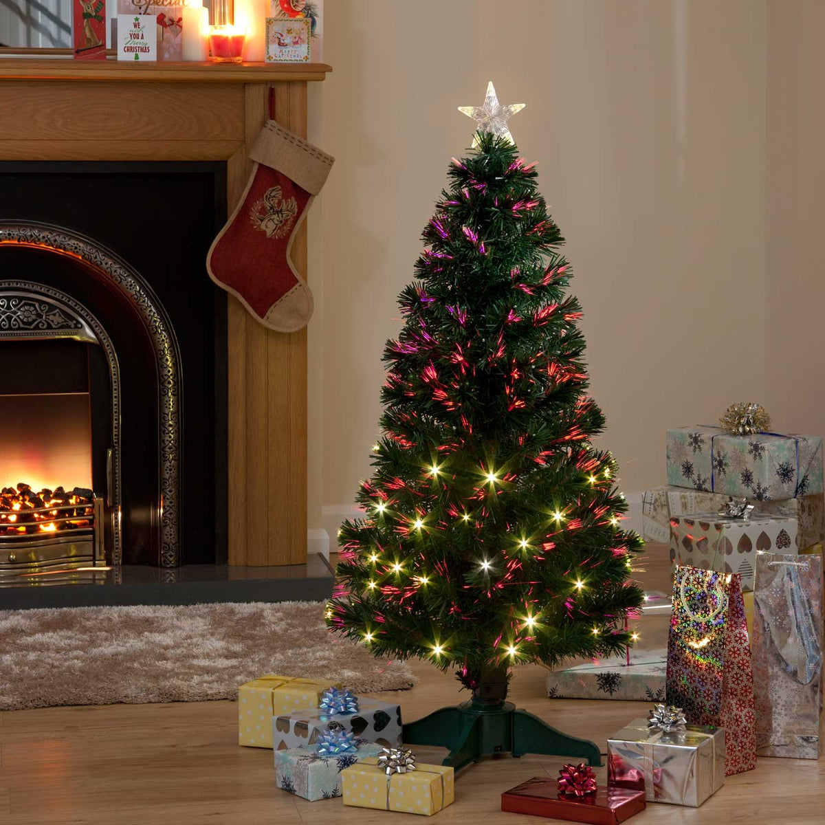 Galaxy Multi-Colour Fibre Optic Christmas Tree with LEDs