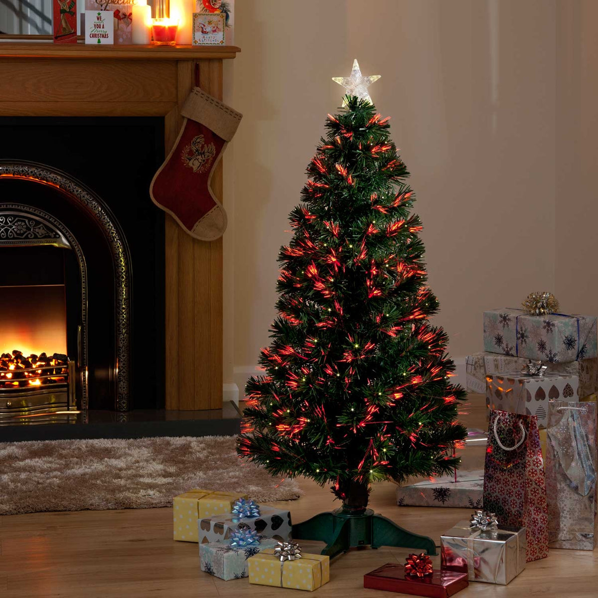 Galaxy Multi-Colour Fibre Optic Christmas Tree with LEDs
