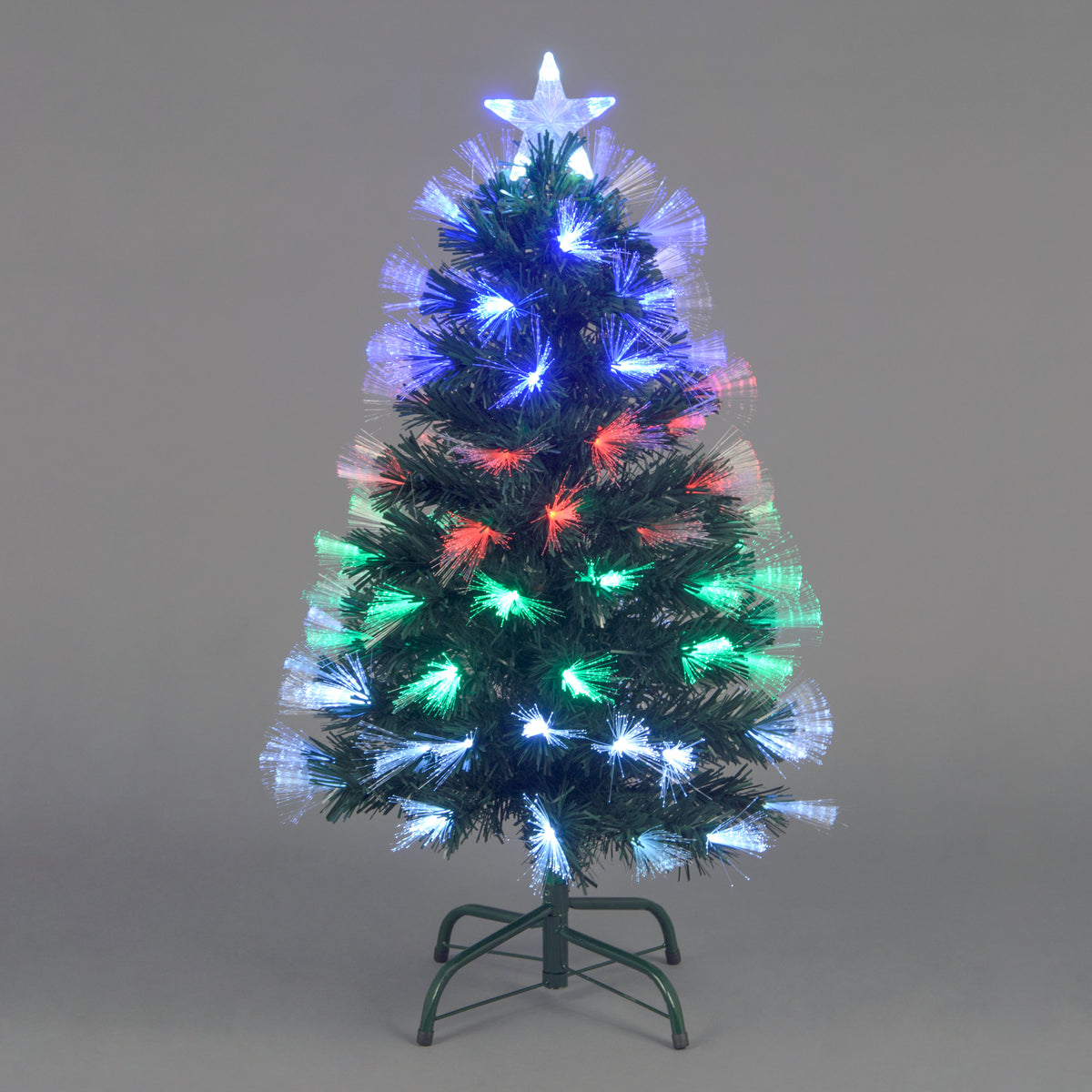 Snowburst Fibre-Optic Christmas Tree with Multi-Coloured LEDs
