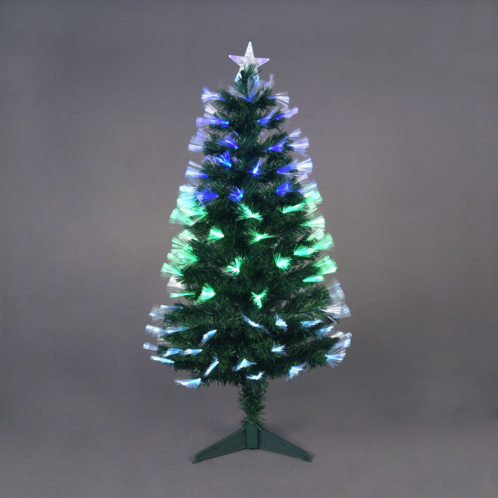 Starbright Fibre Optic Christmas Tree with Green, White & Blue LEDs
