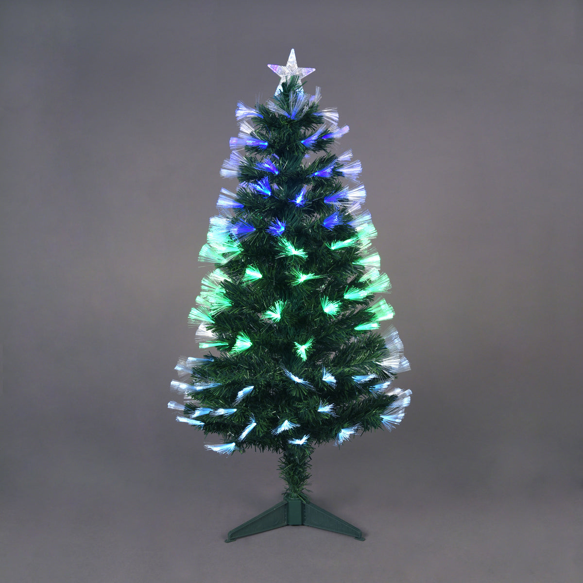 Starbright Fibre Optic Christmas Tree with Green, White & Blue LEDs