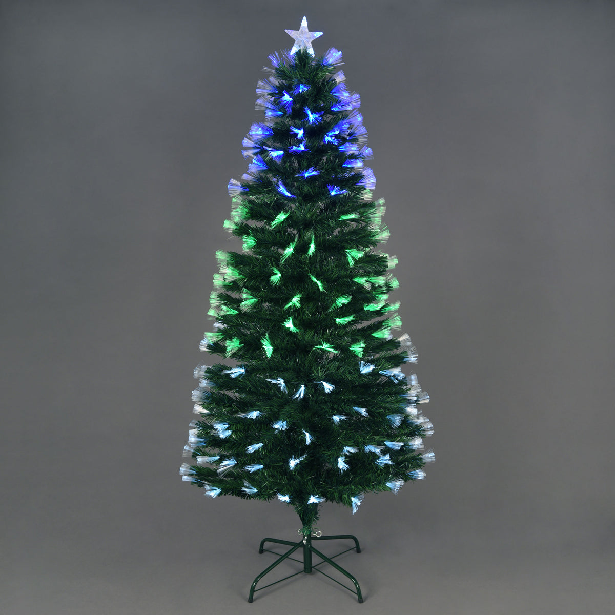 Starbright Fibre Optic Christmas Tree with Green, White & Blue LEDs