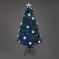 Silver Pom Pom Fibre-Optic Christmas Tree