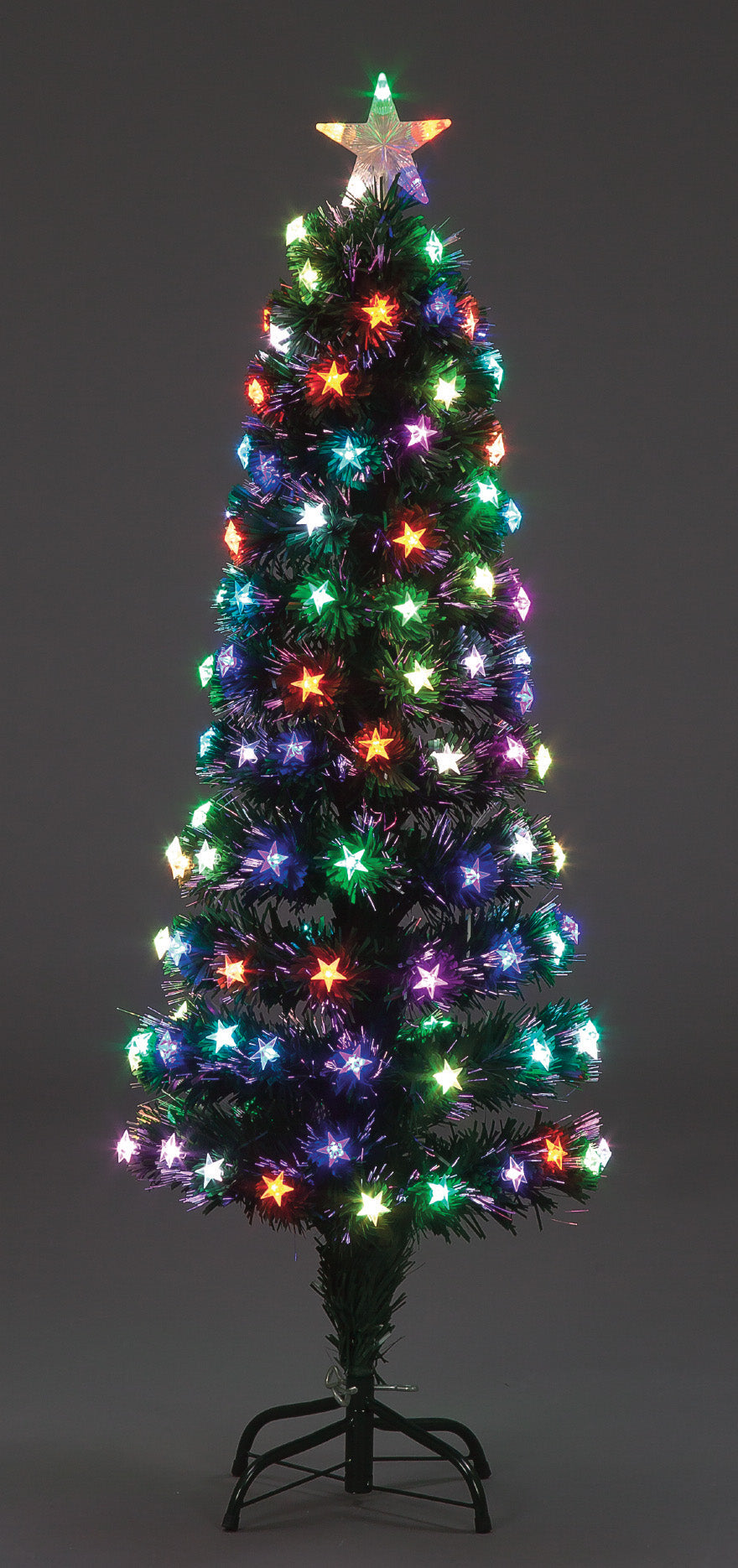 Fibre Optic 180cm Epsilon Star Tree Multi-Colour LEDs/210 Tips Christmas Decoration