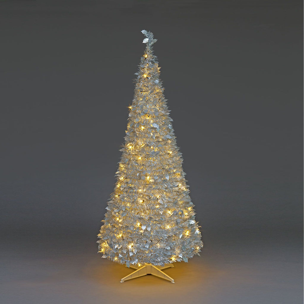 Prelit Holly Pop Up Tree with Warm White LEDs