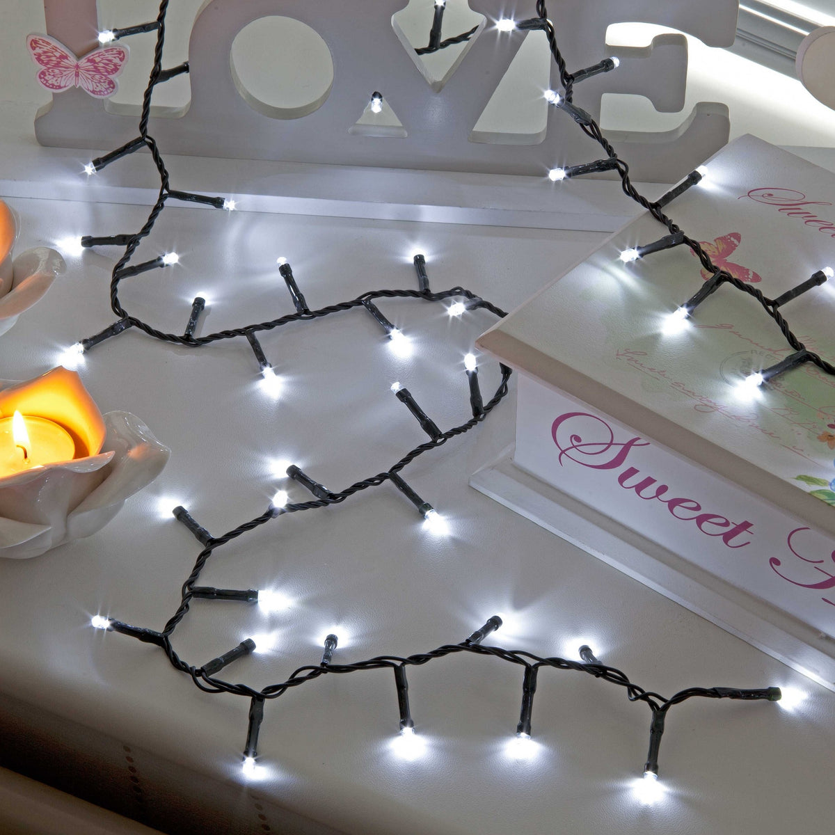 1000 LED Compact Lights With Timer