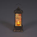 Battery Operated 31cm Water Lantern with Christmas Scene & Spinning Glitter – Ice White LEDs