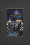Battery Operated LED Cats & Dogs Christmas Hanging Tapestry (65x107cm)