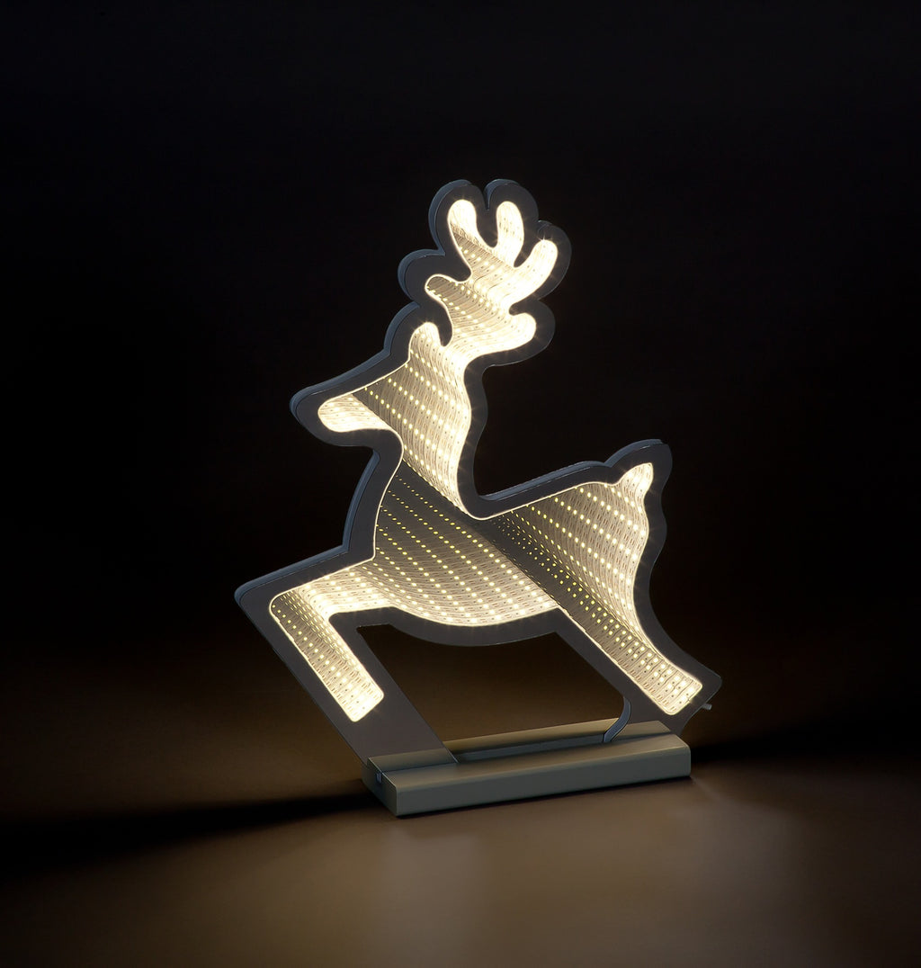 Infinity Ice White Leaping Reindeer