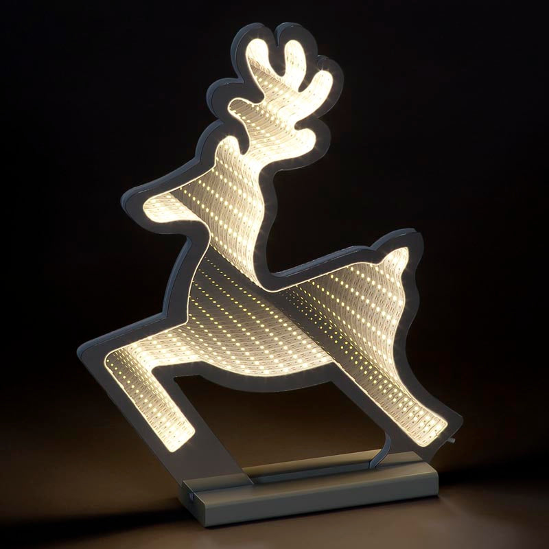 Infinity Ice White Leaping Reindeer