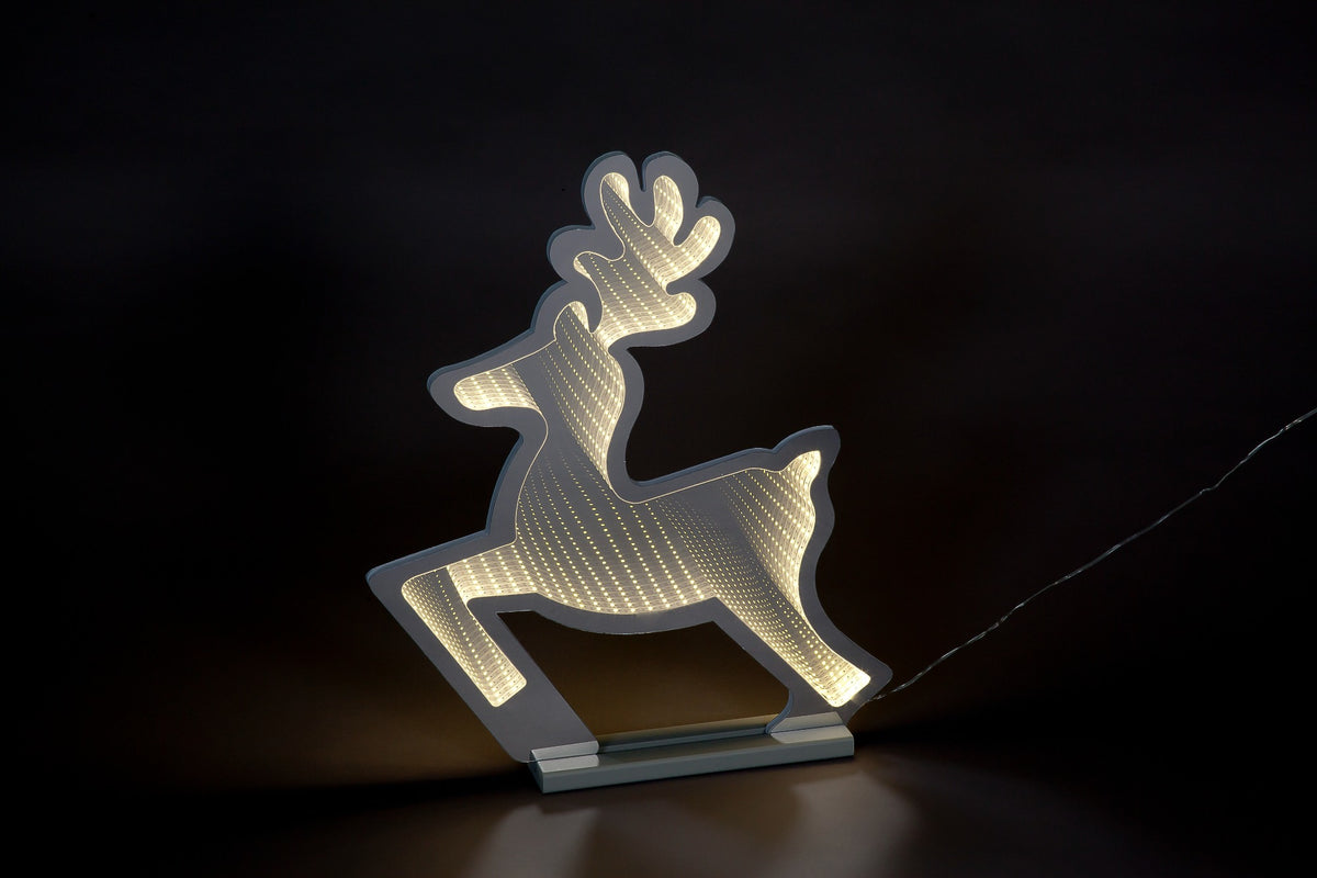 Infinity Ice White Leaping Reindeer