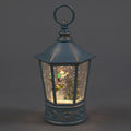 Battery-Operated 26cm Water Lantern with Snowman and Christmas Tree Scene – Warm White LED, Timer Function