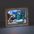 Battery-Operated LED Christmas Caroler Scene with Rotating Tree and 8 Classic Songs – 20cm Lighted Frame