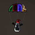 Multi Coloured Infinity Hanging Parachute Snowman