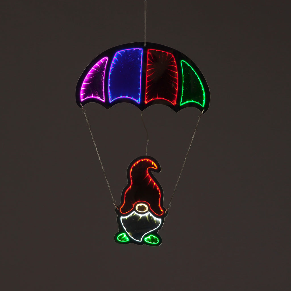 Multi Coloured Infinity Hanging Parachute Gnome