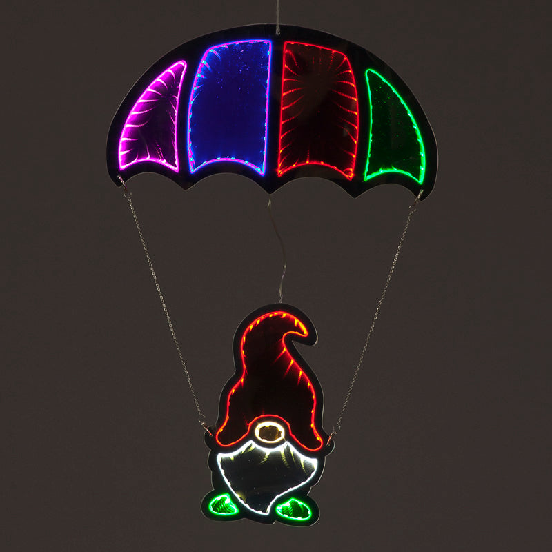 Multi Coloured Infinity Hanging Parachute Gnome