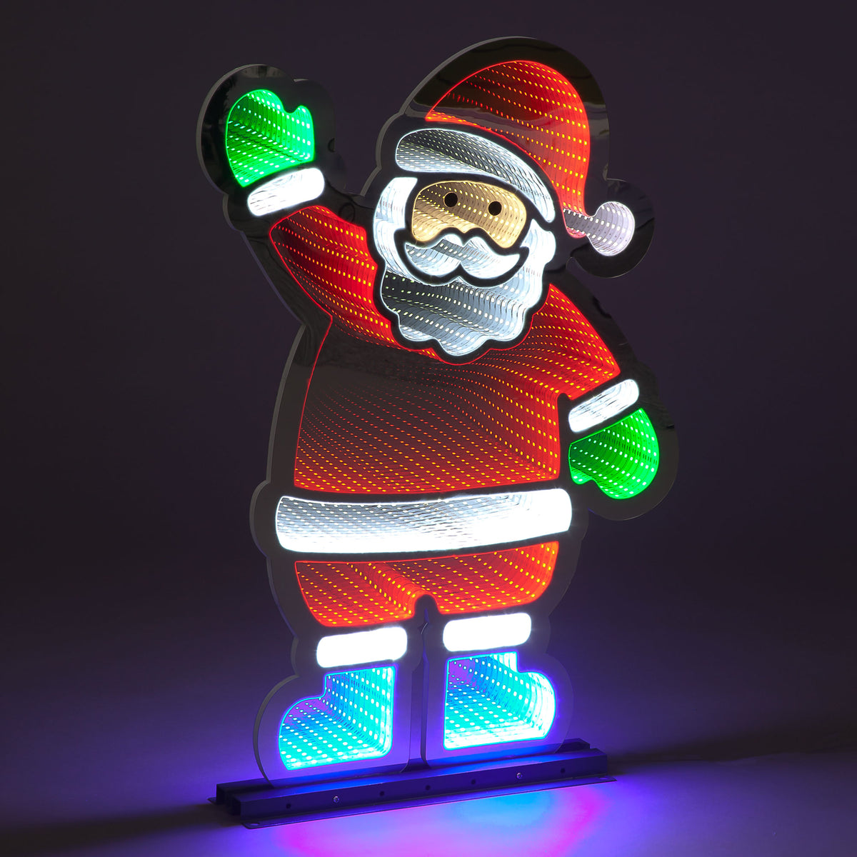 74cm Infinity Standing Santa - Festive Outdoor Decor