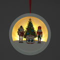 Battery-Operated 14cm Hanging Wooden Nutcracker Scene with Drum – 3 Warm White LEDs