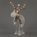 Battery Operated LED 39cm Reindeer w/Metal Legs and White Hooves Christmas Decoration