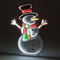 60cm Infinity Standing Snowman w/Scarf / Metal Base Outdoor Christmas Decoration