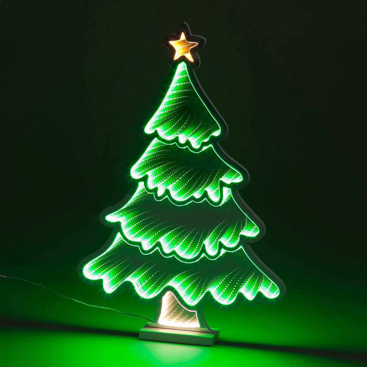 60cm Infinity Standing Tree with Star and Metal Base