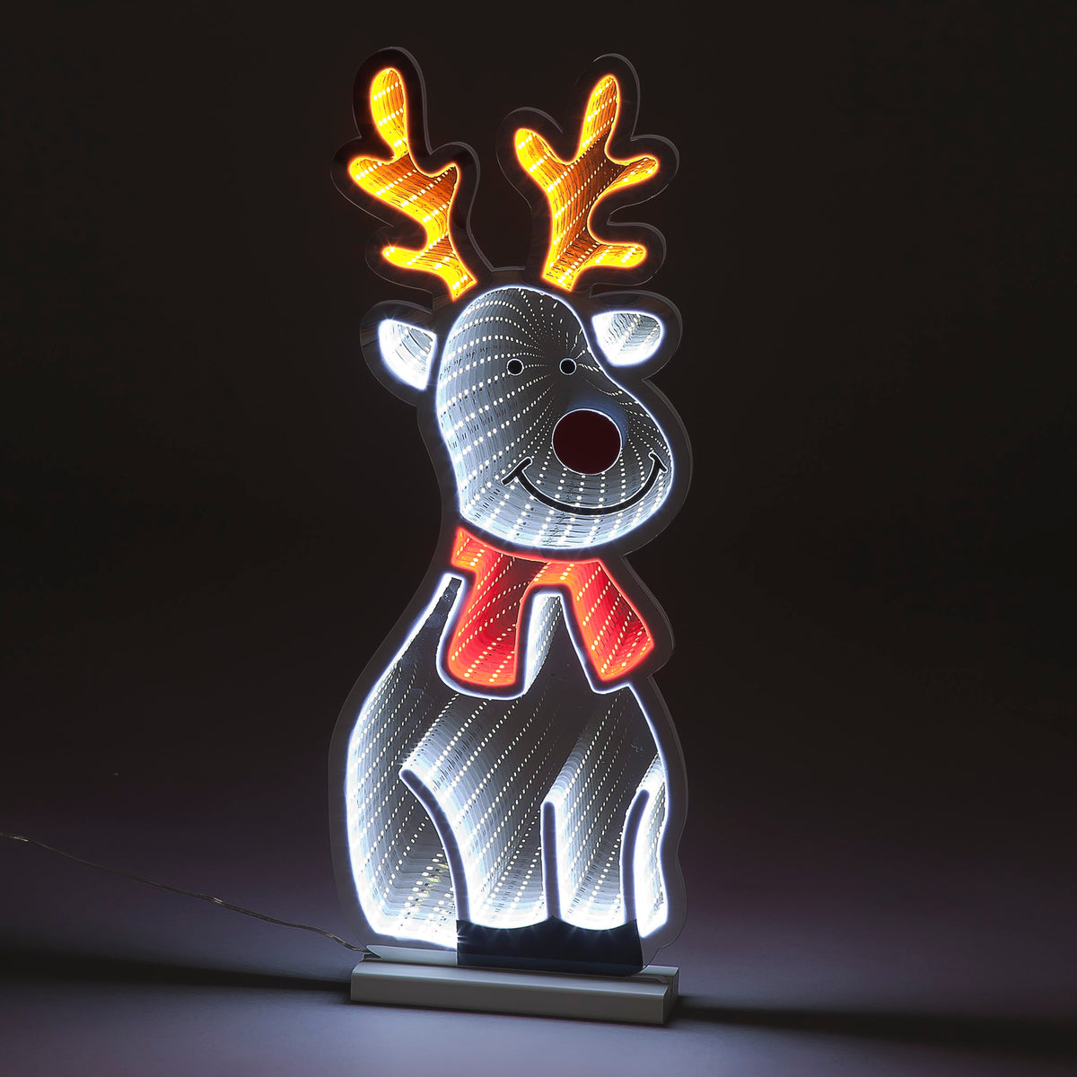 60cm Infinity Standing Cute Reindeer w/Metal Base Outdoor Christmas Decoration