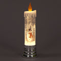 Battery Operated 25cm Water Candle w/ Santa & Animals Christmas Decoration