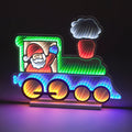63cm Infinity Santa In Train Outdoor Christmas Decoration