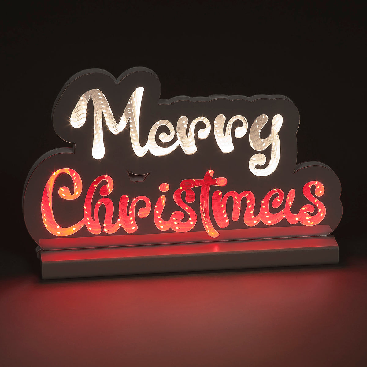 32cm Infinity Christmas Display with Wooden Base