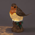 Battery Operated 26cm Water Robin w/ Holly  Christmas Decoration