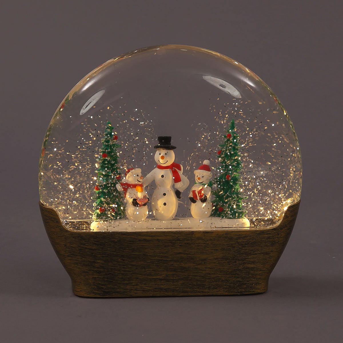 19cm Water Dome with Snowmen & Trees