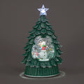 26cm LED Water Tree with Snowmen & Trees