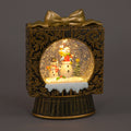 22cm LED Water Present with Snowmen